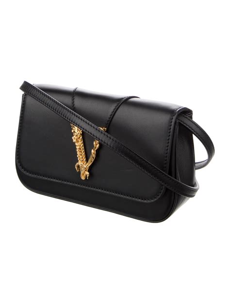 versace virtus|versace leather crossbody bag.